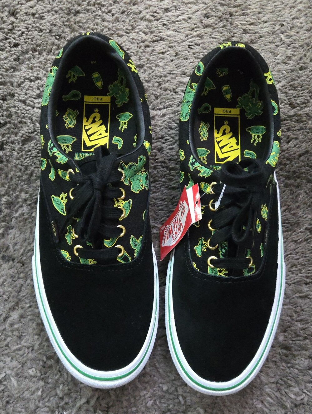 Vans Era Pro Shake Junt Pro Men Size 11.5 Black White Green 072026